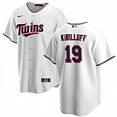 Men's Minnesota Twins #19 Alex Kirilloff White Cool Base Stitched Baseball Jersey Dzhi,baseball caps,new era cap wholesale,wholesale hats